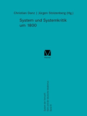 cover image of System und Systemkritik um 1800
